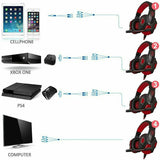 3.5mm Gaming Headset Mic LED Headphones Stereo Bass Surround For PC