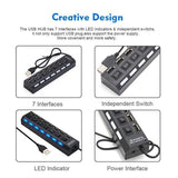 7 Port USB 2.0 / 3.0 Hub Splitter Adapter High Speed For PC Laptop Mac