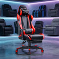 Sillón gamer ergonómico rojo ladrillo con reposapiés y asiento reclinable para largas horas de comodidad