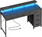 47 Inch RGB Gaming Desk For Home Office And Gaming Setup