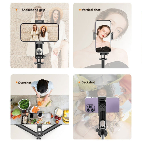 Selfie Stick Tripod With Fill Light, Extendable Phone Stand