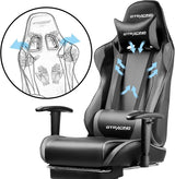 Ergonomic Gaming Chair With Footrest For Long Sessions Gray - Crafted Creator