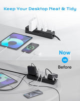 Desk Clamp Power Strip With 17-in-1 Hub And 40W Fast Charge - Crafted Creator