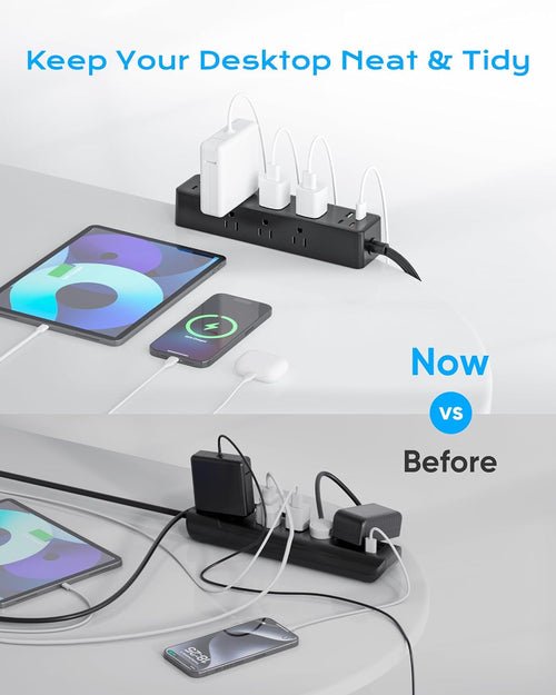 Desk Clamp Power Strip With 17-in-1 Hub And 40W Fast Charge - Crafted Creator