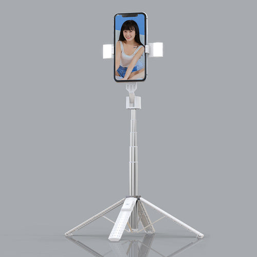 Quadrupod Double Fill Light Mobile Phone Bluetooth Selfie Stand