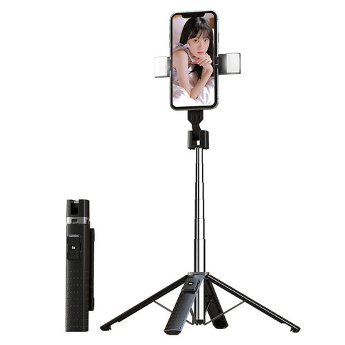 Quadrupod Double Fill Light Mobile Phone Bluetooth Selfie Stand