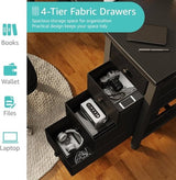 40 Inch Compact Gaming Desk With Fabric Drawers - Crafted Creator