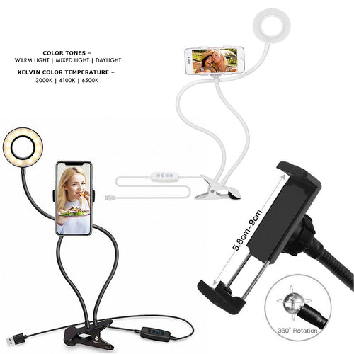 Personal Live Stream Ring Light Kit | 3.5\xe2\x80\x9d LED,