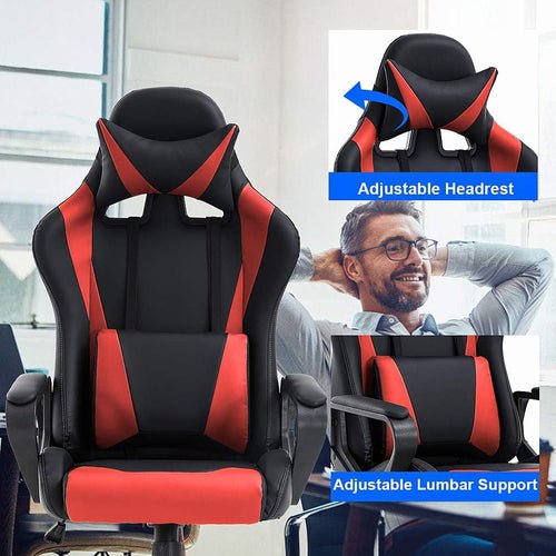 Gaming Chair With Ergonomic Adjustable Lumbar Support - Crafted Creator