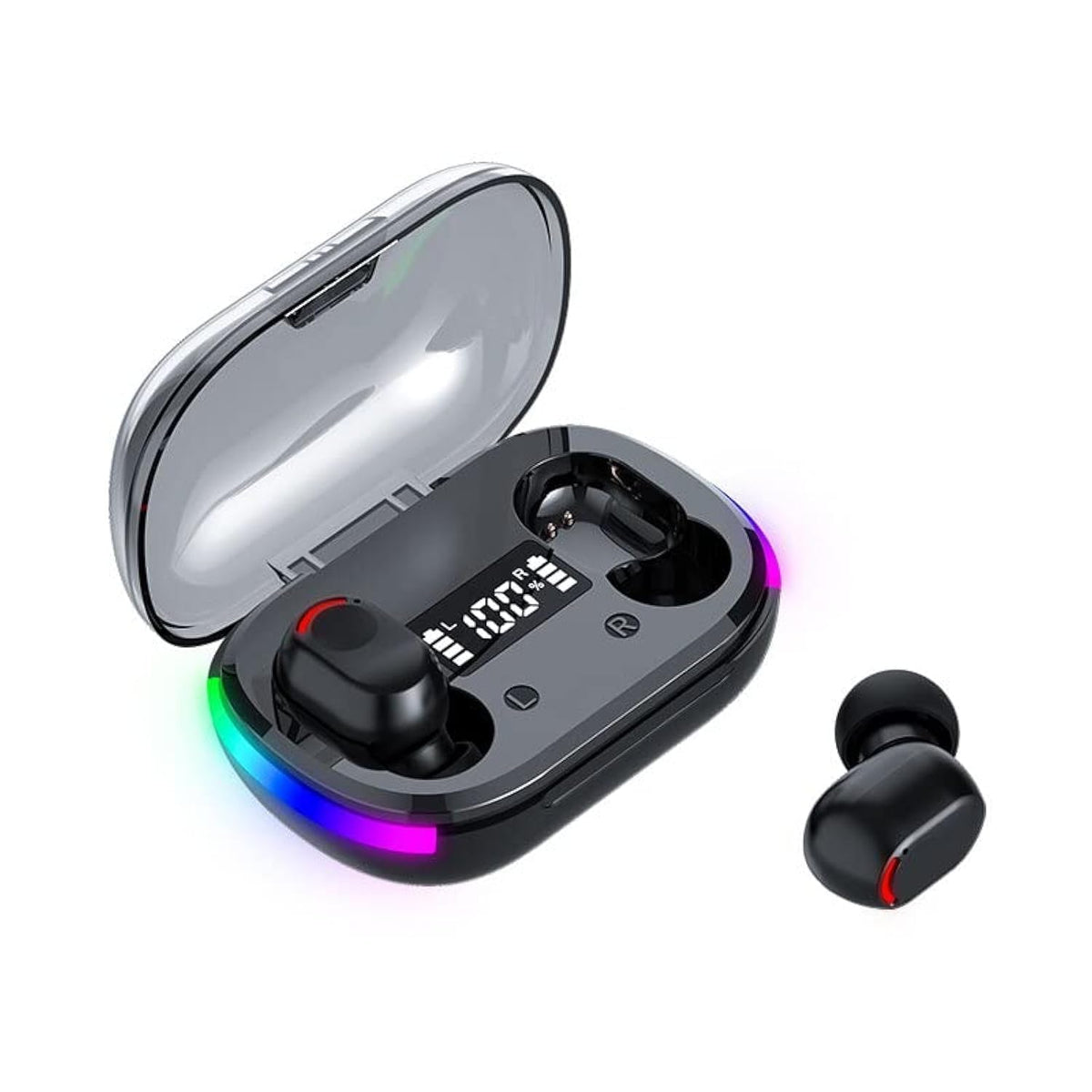 Wireless Earbuds HiFi Digital LED Display Stereo Gaming Earbuds Bluetooth Headphones TWS Wireless Earphones in-Ear Ear Buds for Gaming Workout Sports Work Running Gym