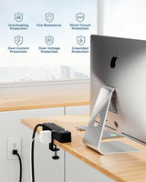 Desk Clamp Power Strip With 17-in-1 Hub And 40W Fast Charge - Crafted Creator