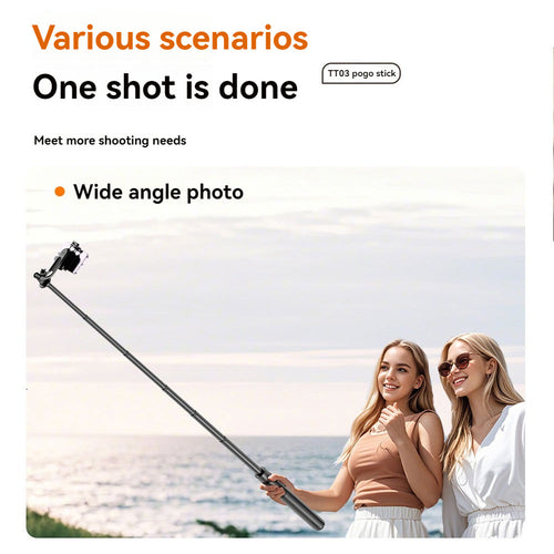 Selfie Stick Tripod With Fill Light, Extendable Phone Stand