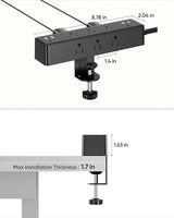 Desk Clamp Power Strip With 17-in-1 Hub And 40W Fast Charge - Crafted Creator