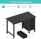 40 Inch Compact Gaming Desk With Fabric Drawers - Crafted Creator