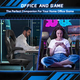Big And Tall Leather Office Gaming Chair With Adjustable Armrests For Desk Ergonomic Support