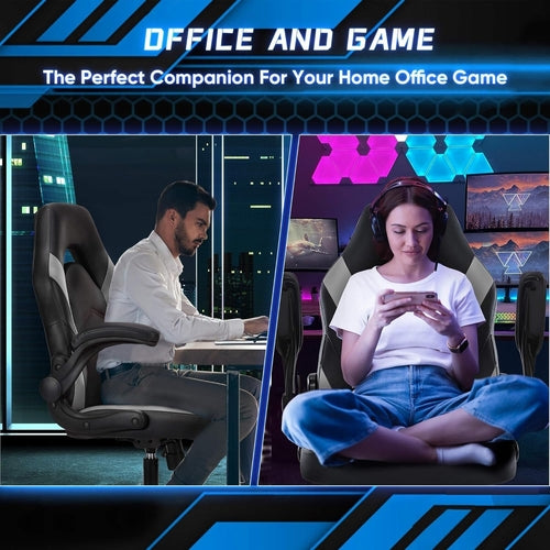 Big And Tall Leather Office Gaming Chair With Adjustable Armrests For Desk Ergonomic Support