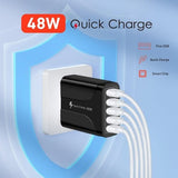 PBG 5-Port LED Wall Charger & 4 XL 10FT iPhone Charging Cables - Crafted Creator