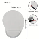 Wrist Support Mouse Pad, Office Keyboard Wrist Rest, Memory Foam