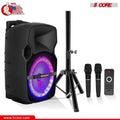 5Core 10 inch PA Portable Bluetooth Party Speaker Karaoke Boombox + 2 Mics