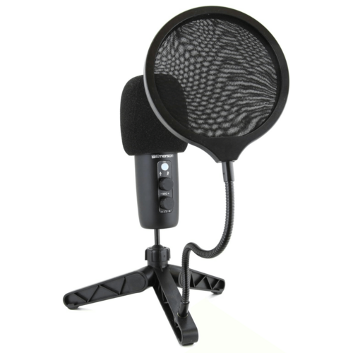 Emerson USB Gaming And Streaming Condenser Microphone With LED Lighting And Noise Canceling Technology