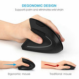 2 4G Wireless Ergonomic Vertical Mouse For Left And Right Handed Use With Wrist Comfort And Natural Grip