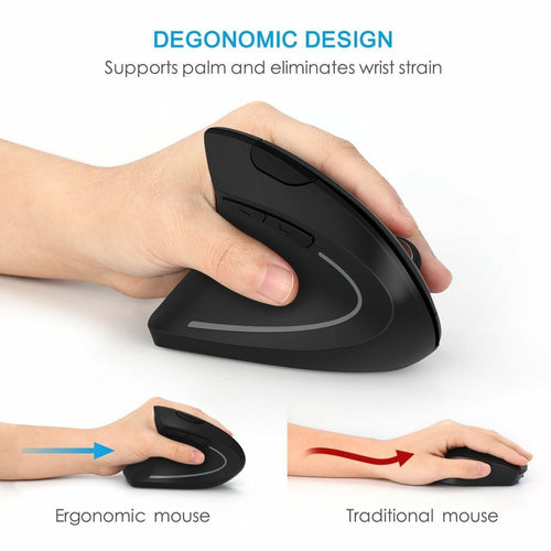 2 4G Wireless Ergonomic Vertical Mouse For Left And Right Handed Use With Wrist Comfort And Natural Grip