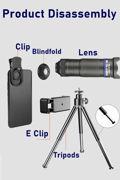 36X Mobile Phone Lens Kit With Tripod