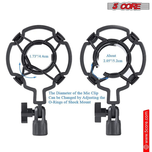 5Core All In One Podcast Microphone Bundle Professional Condenser Large Diaphragm With Pop Filter Shock Mount Tripod