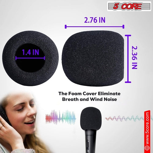 5Core All In One Podcast Microphone Bundle Professional Condenser Large Diaphragm With Pop Filter Shock Mount Tripod