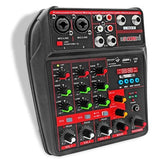 5 Core Audio Mixer 4 Channel DJ Equipment with Bluetooth USB Sound - Crafted Creator