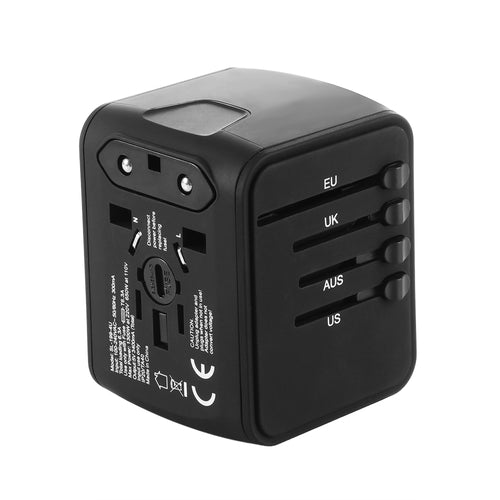 Adaptador de viaje universal todo en uno con 4 puertos USB