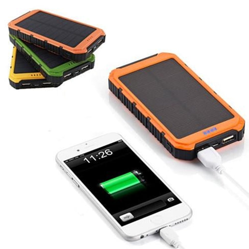 Roaming Solar Power Bank 6000mAh Dual USB Ports Rugged Water Resistant Charger For Phone And Tablet