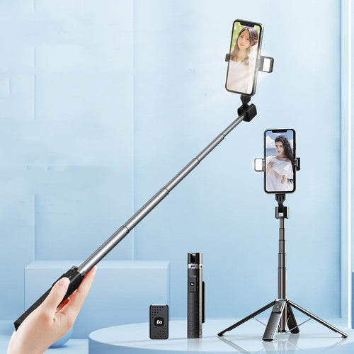 Quadrupod Double Fill Light Mobile Phone Bluetooth Selfie Stand