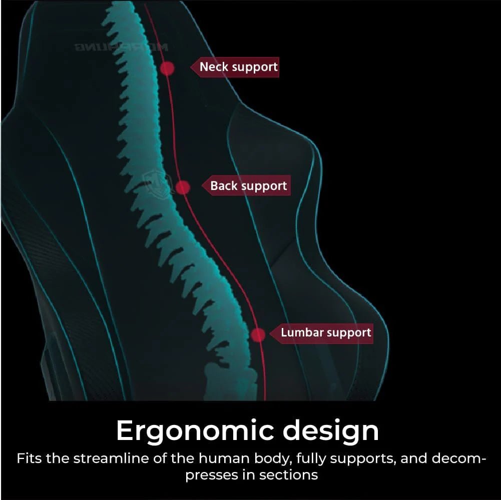 Ergonmic Lumbar Support Gaming Chair - Crafted Creator