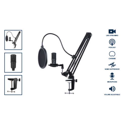 USB Gaming Microphone For Streaming And Podcasting Condenser USB Mic With Cardioid Pattern