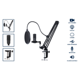 Micrófono USB Emerson para juegos para streaming y podcasting, micrófono USB de condensador con patrón cardioide