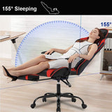 Ergonomic Gaming Chair With Footrest And Lumbar Support - Crafted Creator