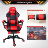 Pro Gamer Chair with Breathable Leather w/ Footrest - Crafted Creator