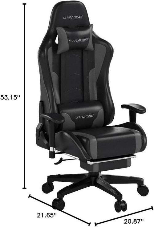Bluetooth Gaming Chair With Footrest For Home Office Dual Bluetooth Speakers And Ergonomic Surround Sound