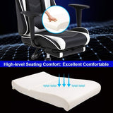 Ergonomic Gaming Chair With Lumbar Support Footrest White - Crafted Creator