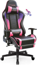 Ergonomic Gaming Chair With Bluetooth Speakers And Footrest
