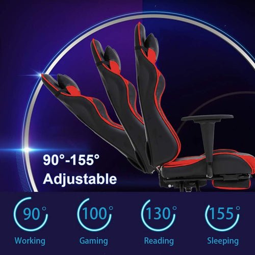 Ergonomic Gaming Chair With Footrest And Lumbar Support - Crafted Creator