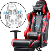 Sillón gamer ergonómico rojo ladrillo con reposapiés y asiento reclinable para largas horas de comodidad