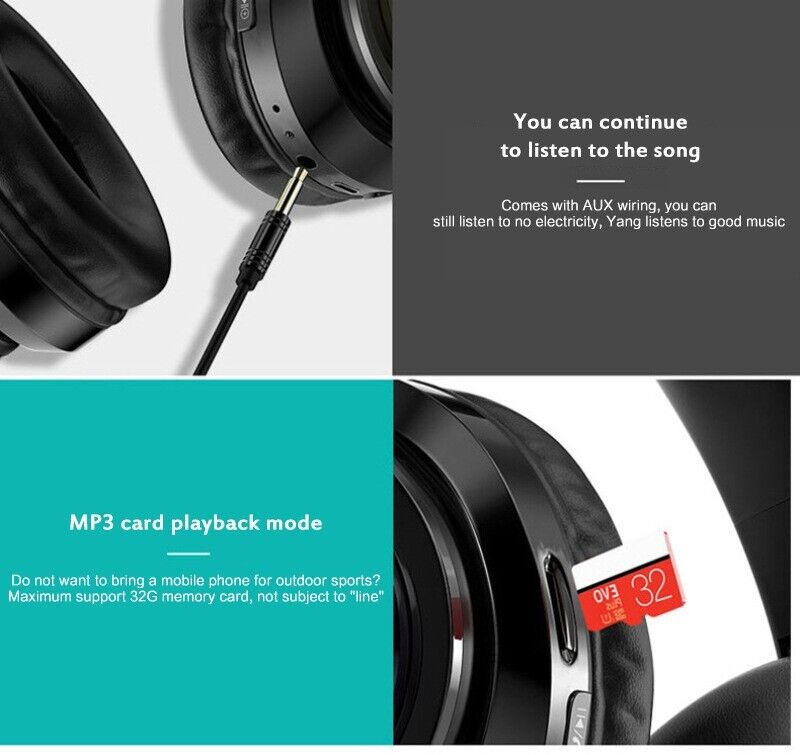 Foldable Stereo Bluetooth Headsets with Super Bass - Crafted Creator