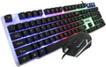 Jedel GK100 White Gaming Keyboard and Mouse Bundle USB Wired 104 Key RGB Backlit Keyboard With Media Keys