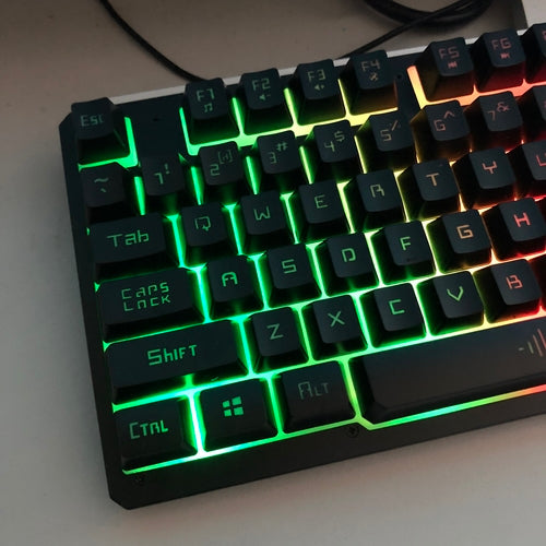 Black LED Backlit Gaming Keyboard For PC With Durable Keys And Fast Response Time