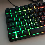 Black LED Backlit Gaming Keyboard For PC With Durable Keys And Fast Response Time