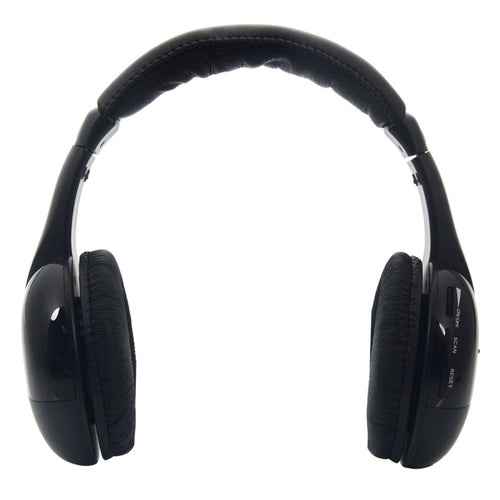5 In 1 Wireless Headphones For MP3 PC And TV Black Perfect For Sports Running Driving And Hands Free Calls