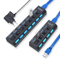 USB 3 0 Hub 4 Port Or 7 Port USB Splitter Multiport Expansion For Data Transfer Not Charging Optional Power Adapter