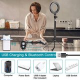 Metal Bracket Selfie Stick Bluetooth Set Ring Light with Gimbal - Crafted Creator
